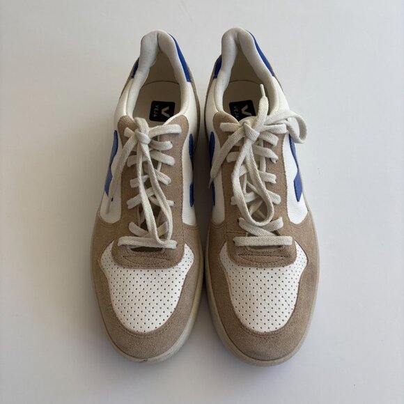 VEJA V-10 Men's Sneakers - Leather White Paros Sahara (EUC) - Picture 5 of 7